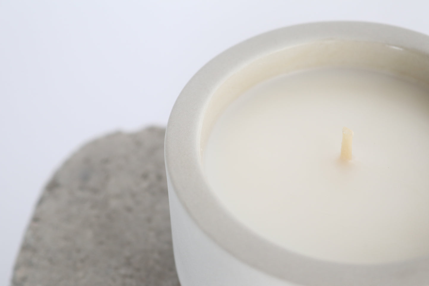 Melon Vetiver Bliss Concrete Jar Candle - Handmade, Non-Toxic, Coconut Soy Wax, 7 oz